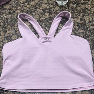 Alo Yoga Lavender Cross-Back Sports Bra size small